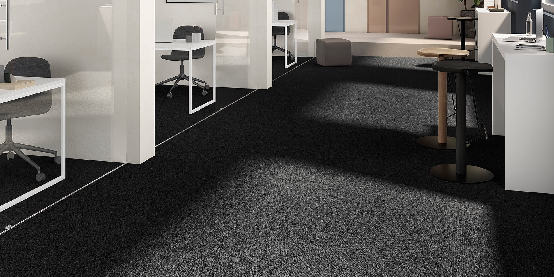 Ковролин Associated Weavers Медуза цвет 97 Anthracite 1000×4000×5,2 фото в интерьере